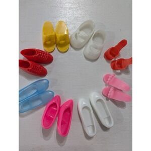 Vintage Barbie Doll Pilgrim Shoe‎ Lot Assorted Colors 8 Pairs
